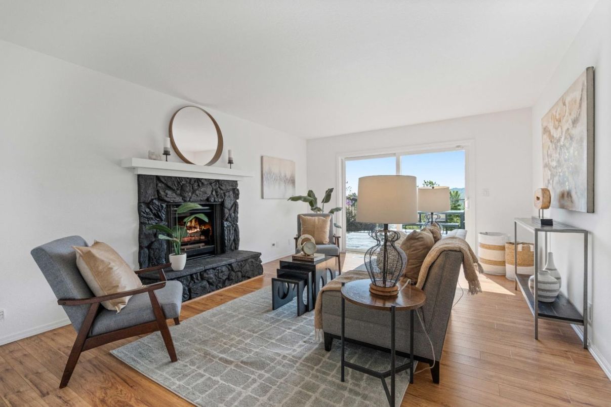 Fireplace, Interior, Living room, Wood Texture Flooring