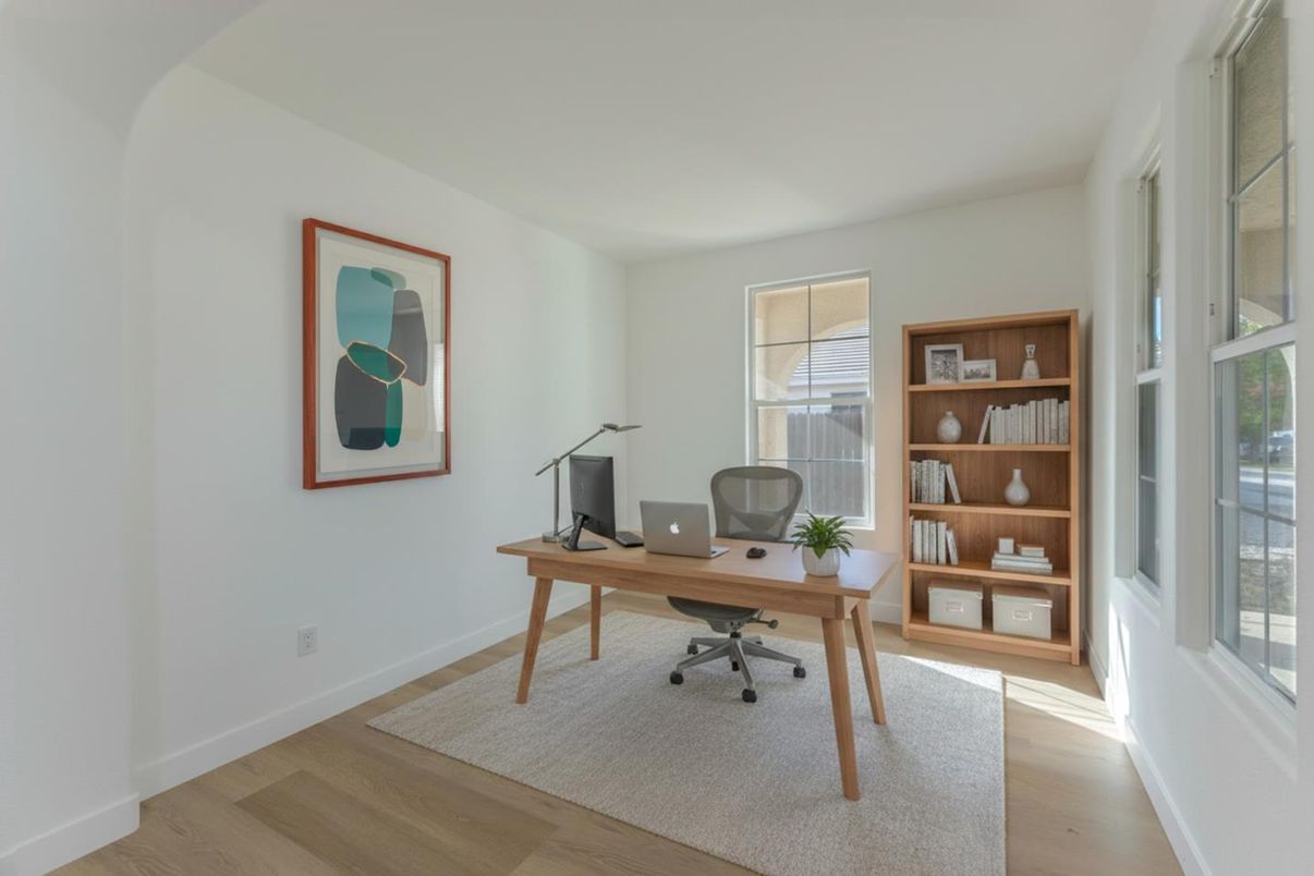 Home Office, Interior, Wood Texture Flooring