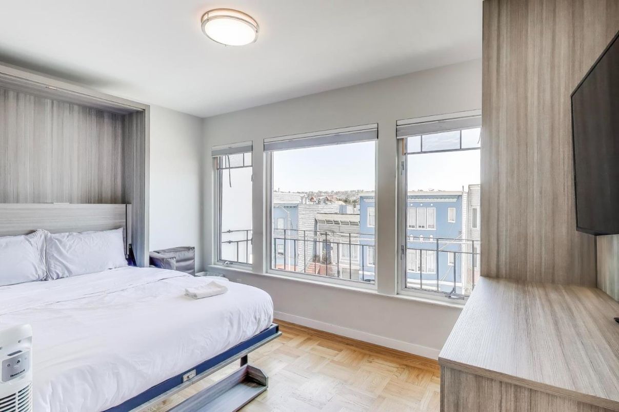 Bedroom, Interior, Water, Wood Texture Flooring