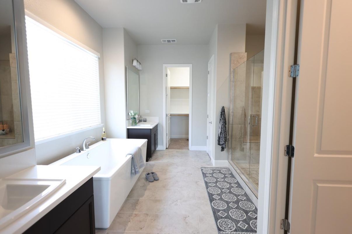 Bathroom, Dual Sink Vanities, Glass Shower, Interior