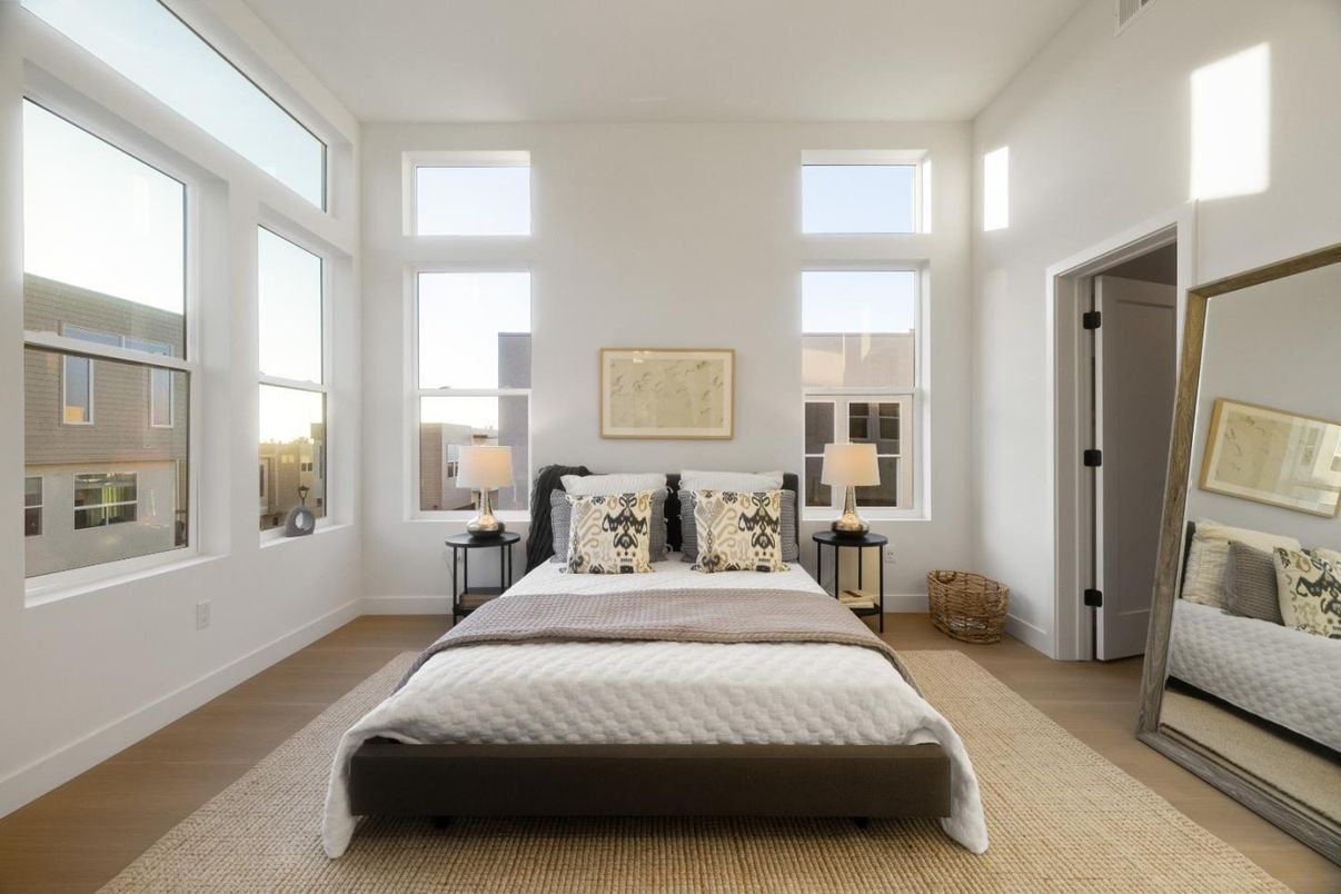 Bedroom, Interior, Wood Texture Flooring