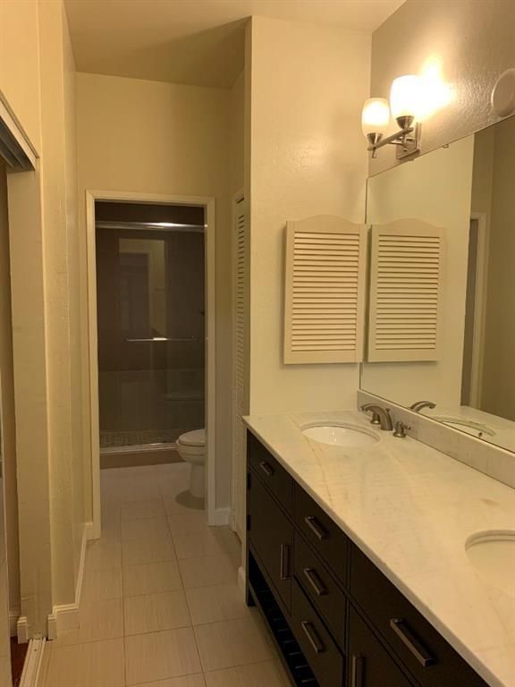Bathroom, Dual Sink Vanities, Glass Shower, Interior
