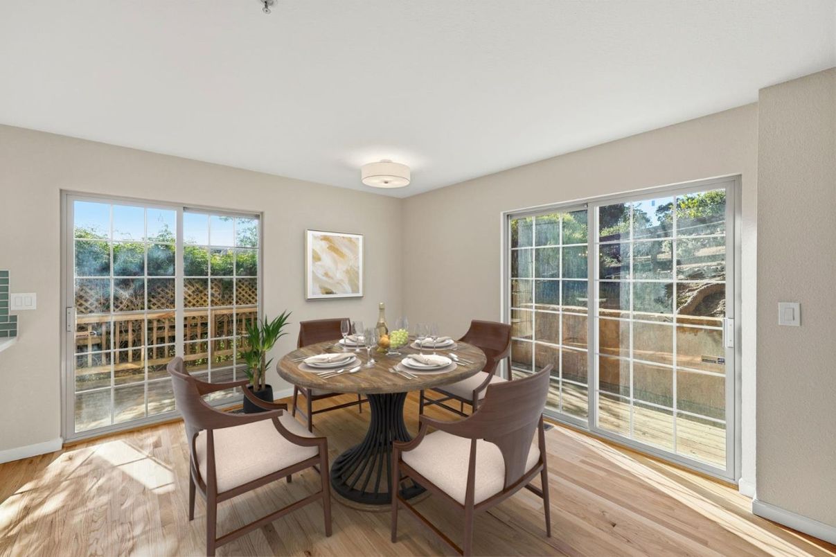 Dining room, Interior, Wood Texture Flooring