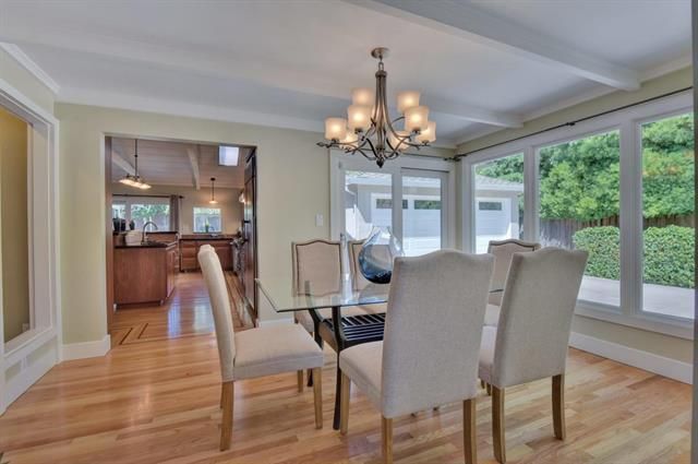 Chandelier, Dining room, Interior, Pendant Lights, Wood Texture Flooring