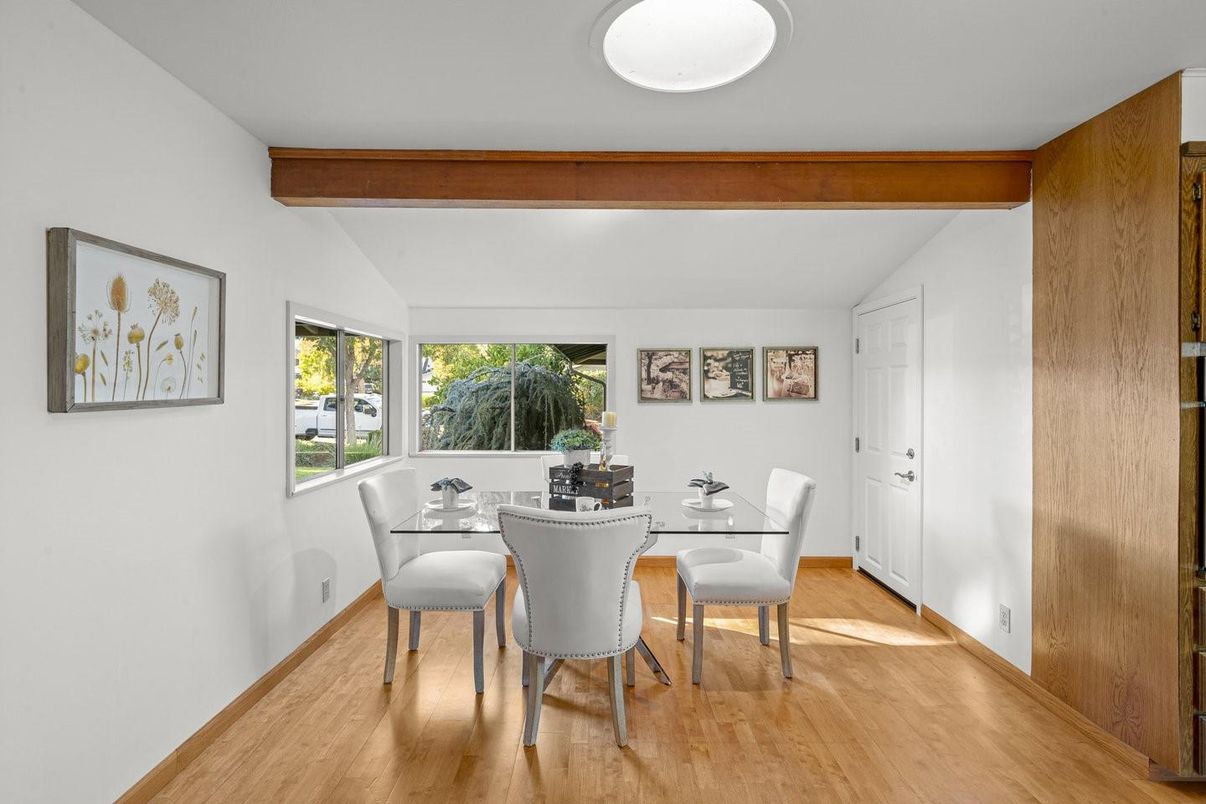 Dining room, Interior, Wooden Beams, Wood Texture Flooring
