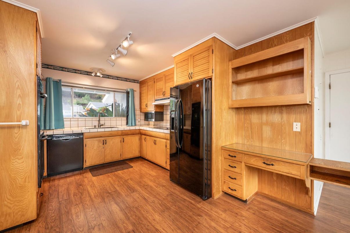 Interior, Kitchen, Wood Texture Flooring