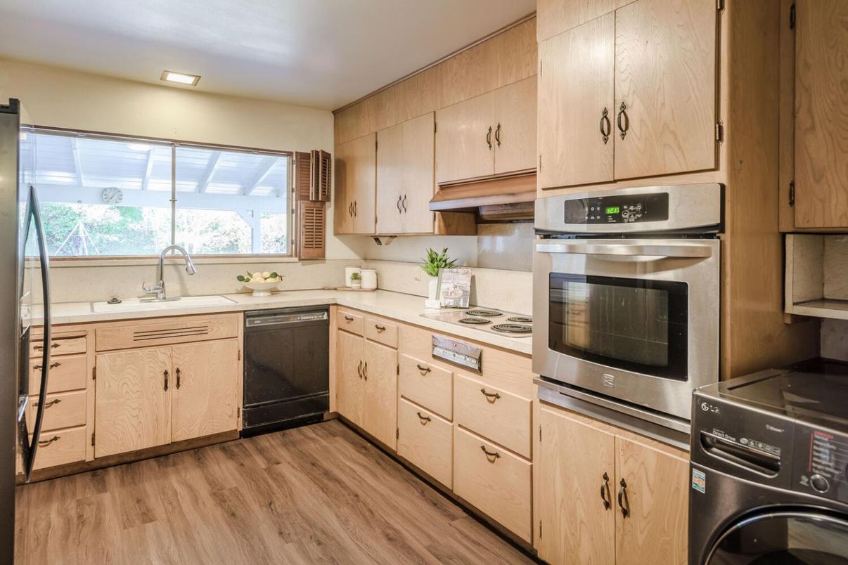 Interior, Kitchen, Wood Texture Flooring