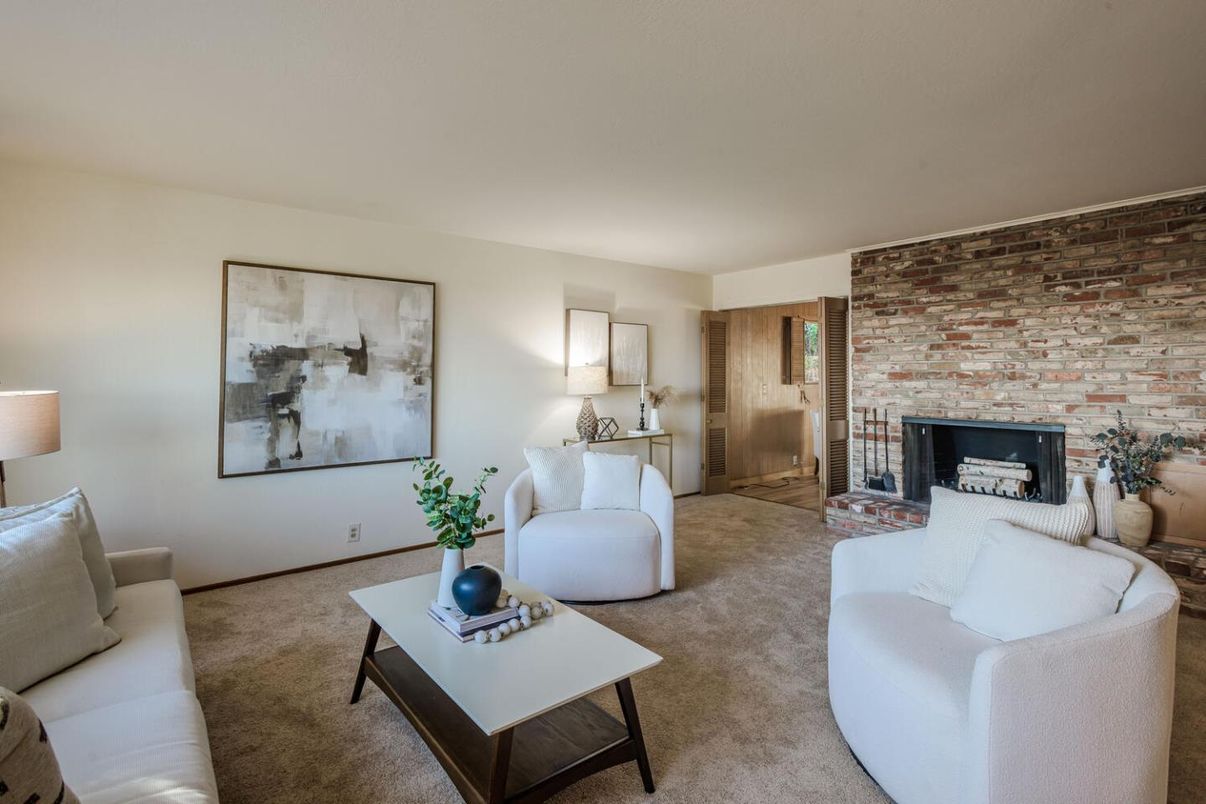 Fireplace, Interior, Living room, Stone Walls