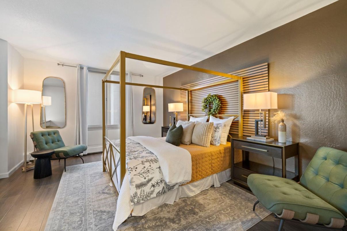 Bedroom, Interior, Wood Texture Flooring