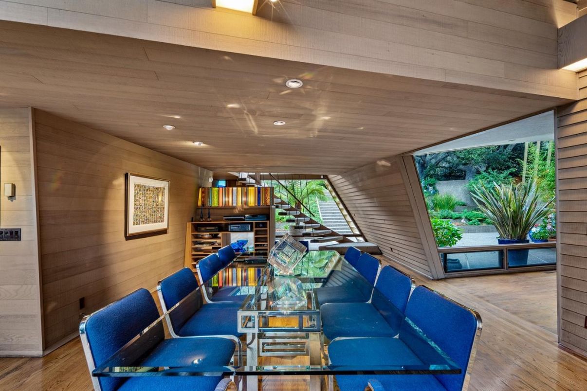 Interior, Living room, Recessed Lighting, Wooden Ceilings, Wood Texture Flooring, Wooden Walls