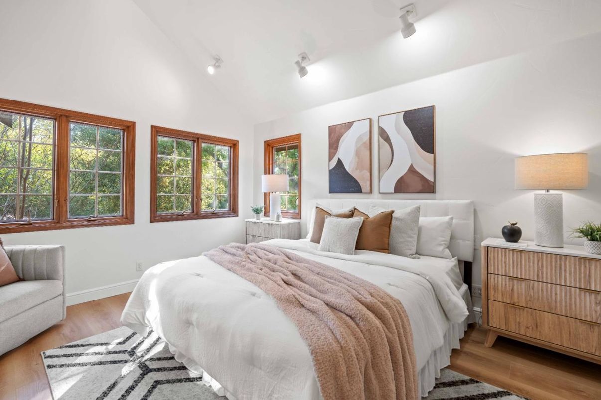 Bedroom, Interior, Wood Texture Flooring
