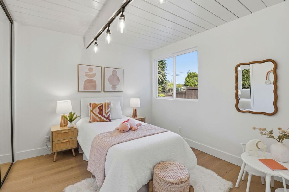 Bedroom, Interior, Wood Texture Flooring