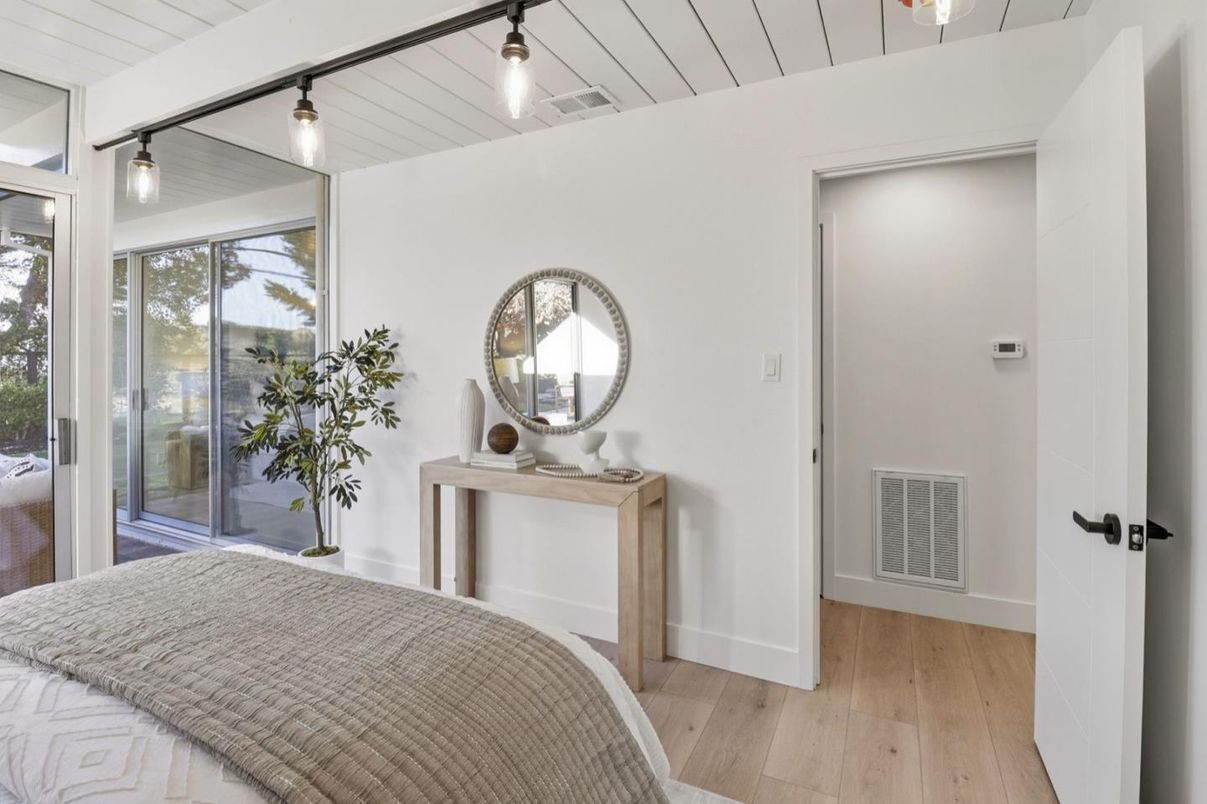 Bedroom, Interior, Wood Texture Flooring