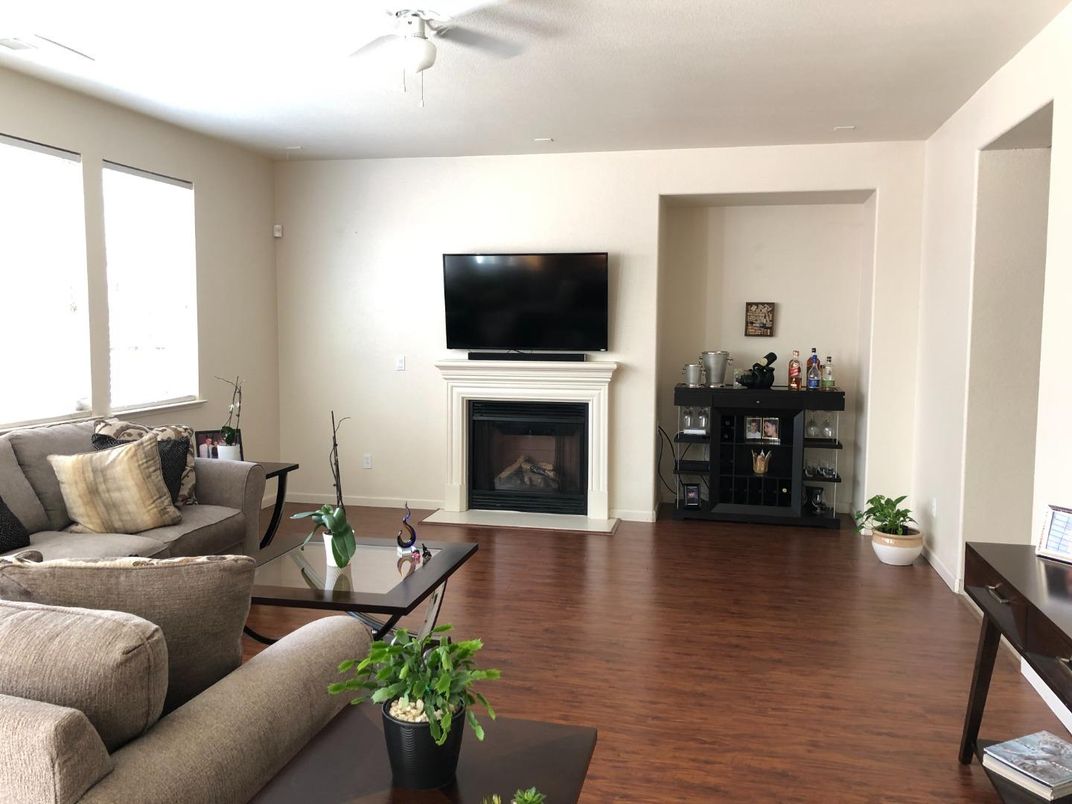 Fireplace, Interior, Living room, Wood Texture Flooring