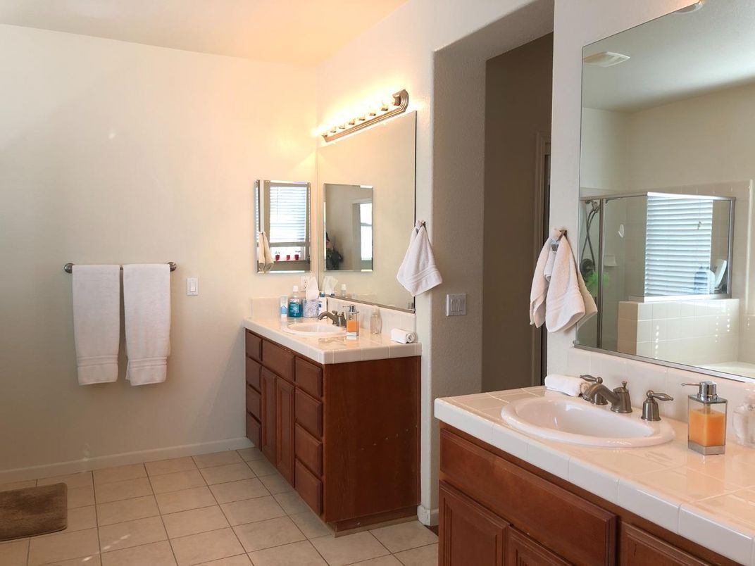 Bathroom, Dual Sink Vanities, Interior, Tile Countertops