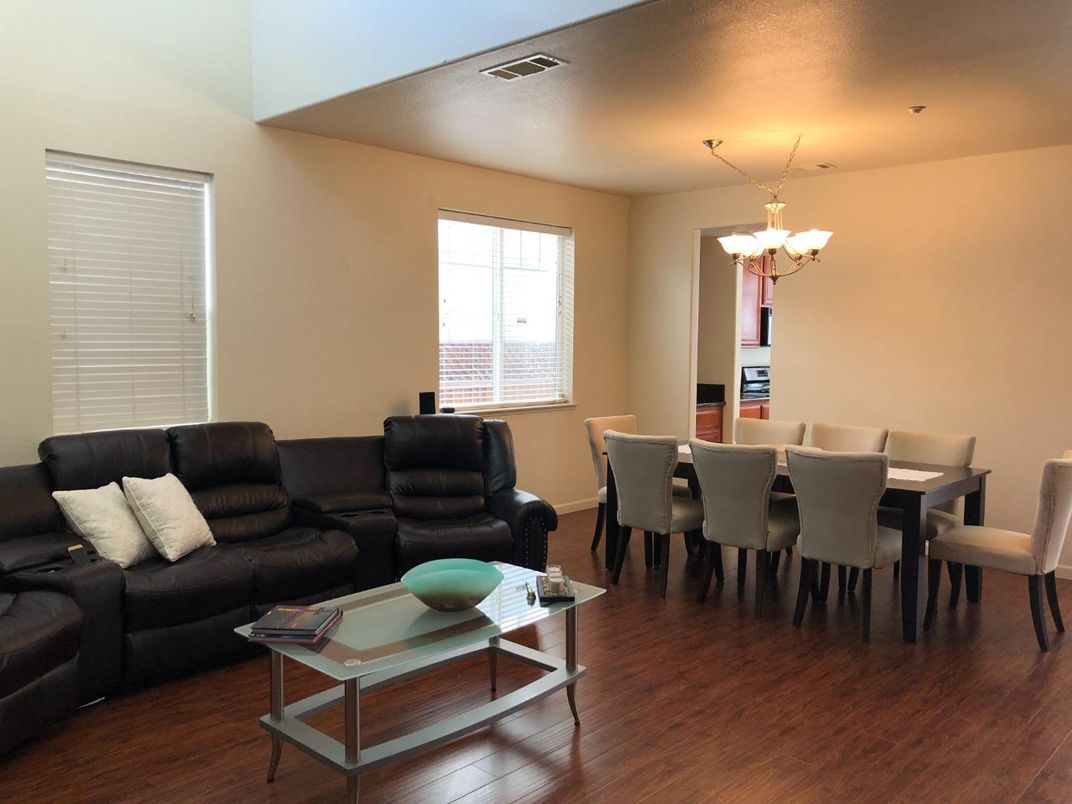 Chandelier, Dining room, Interior, Living room, Wood Texture Flooring