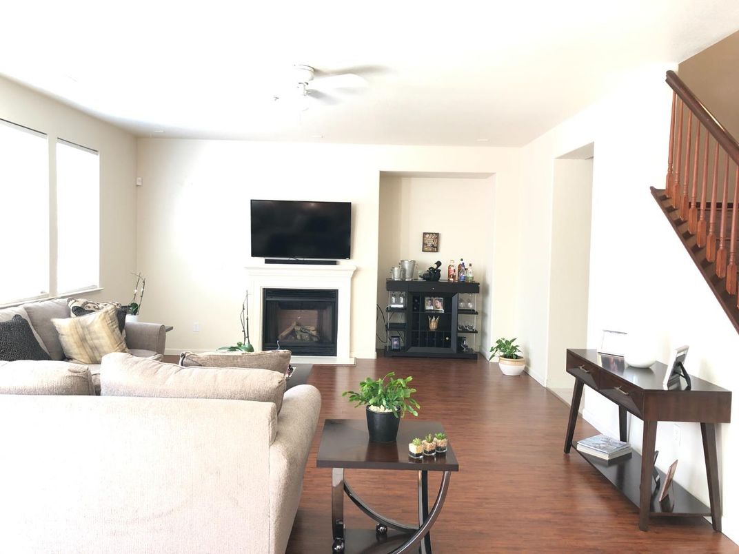 Fireplace, Interior, Living room, Wood Texture Flooring