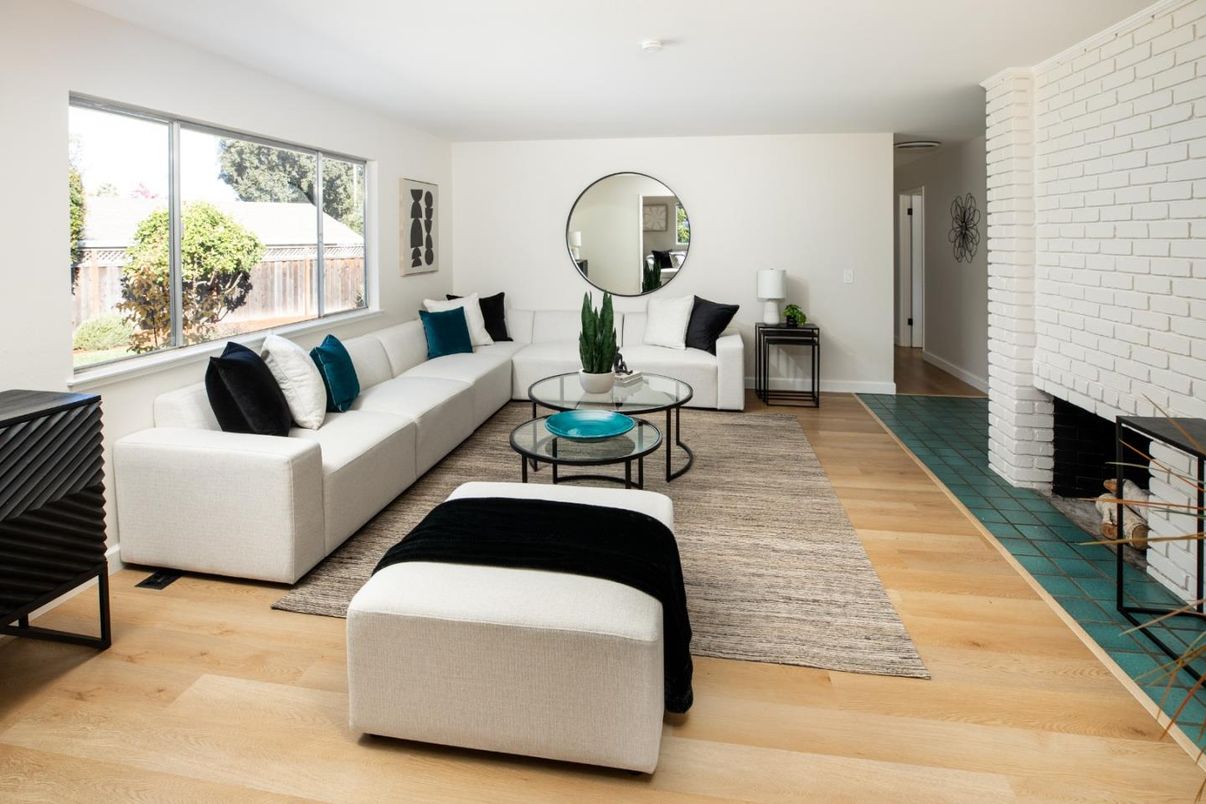 Fireplace, Interior, Living room, Stone Walls, Wood Texture Flooring