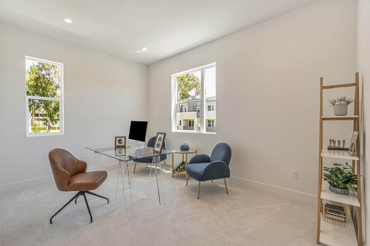 Home Office, Interior, Recessed Lighting