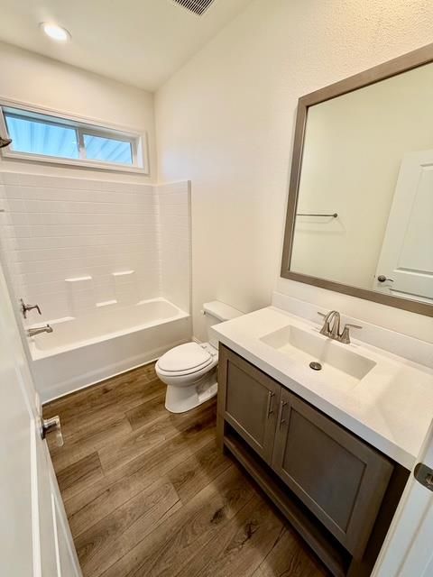 Bathroom, Interior, Recessed Lighting, Wood Texture Flooring