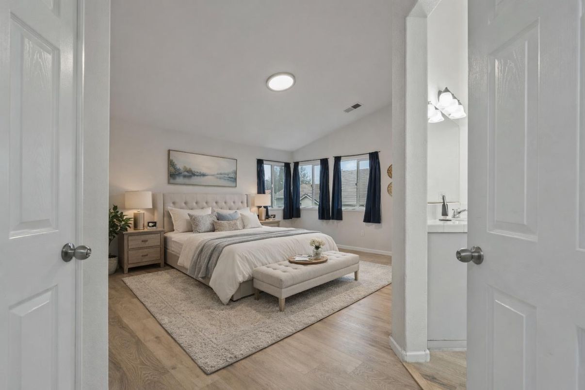 Bedroom, Interior, Wood Texture Flooring