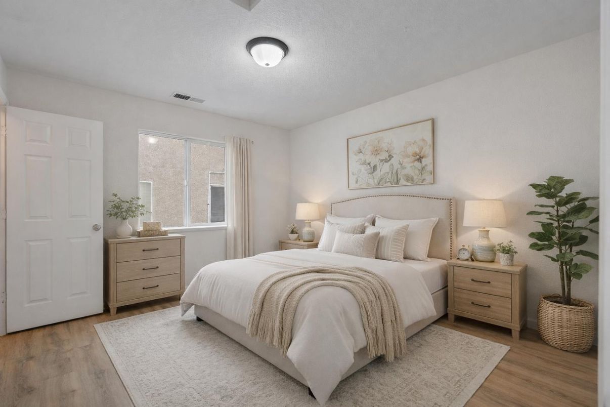 Bedroom, Interior, Wood Texture Flooring