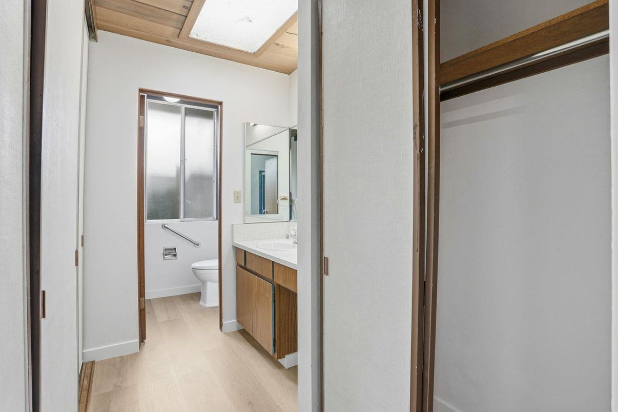 Bathroom, Interior, Wooden Ceilings, Wood Texture Flooring