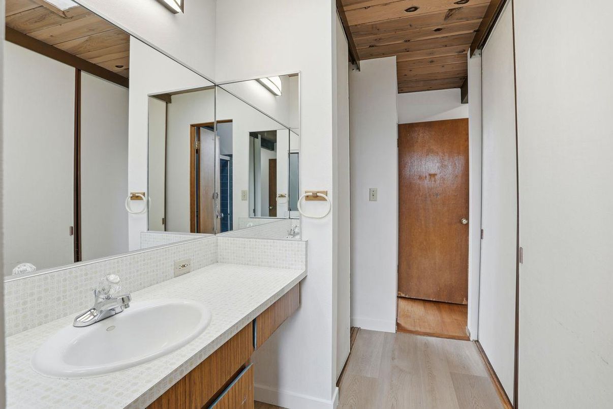 Bathroom, Interior, Wooden Ceilings, Wood Texture Flooring