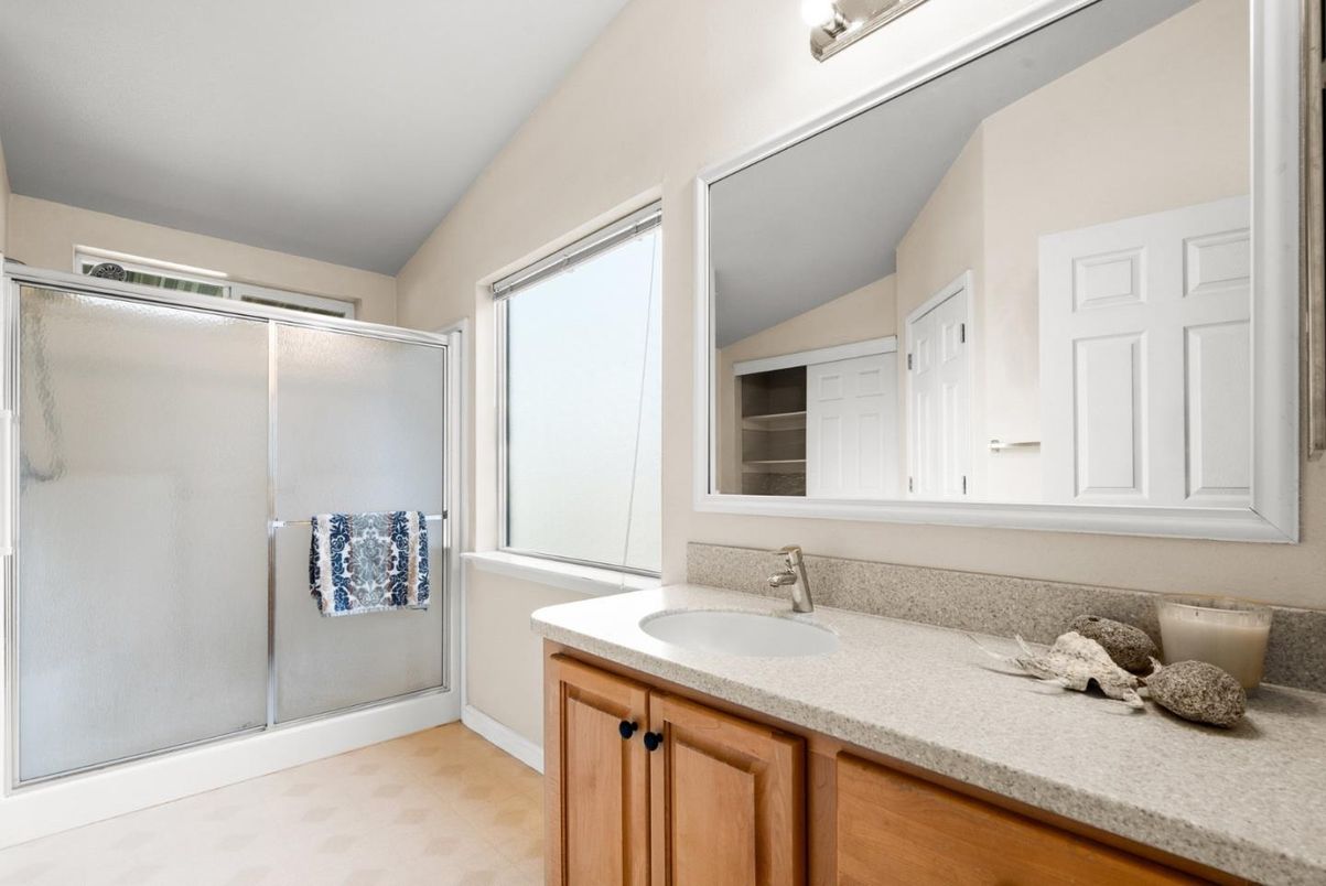 Bathroom, Dual Sink Vanities, Glass Shower, Interior