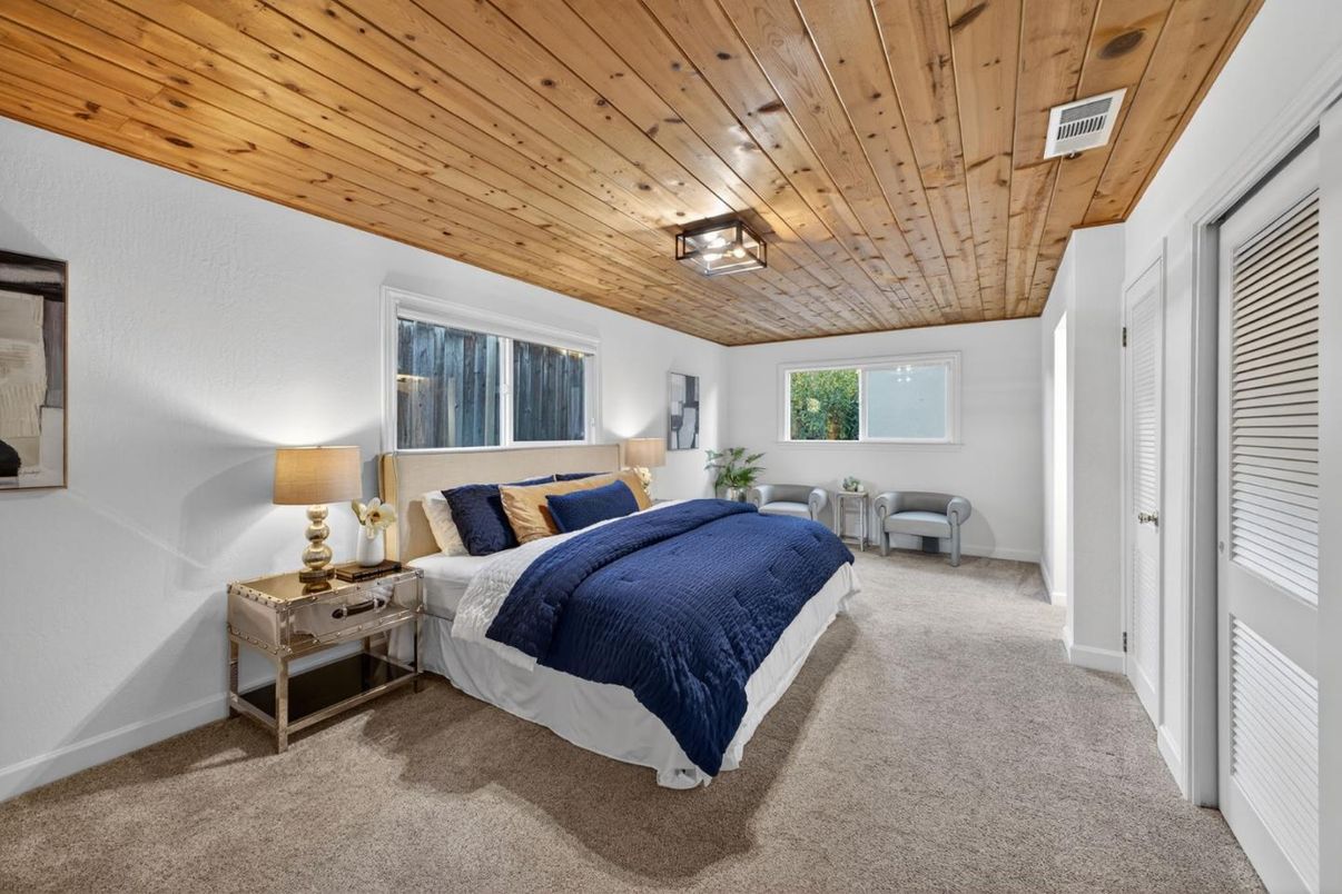 Bedroom, Interior, Wooden Ceilings
