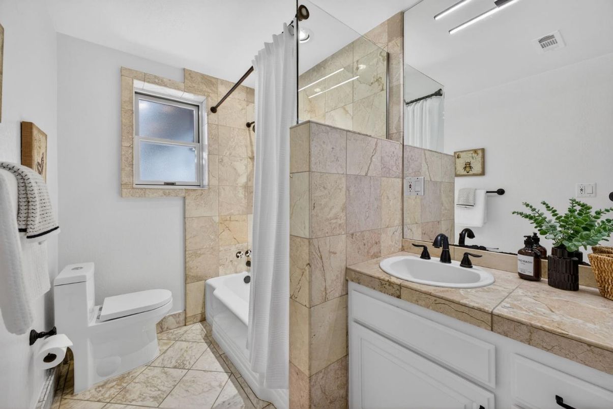 Bathroom, Glass Shower, Interior, Marble, Tile Countertops