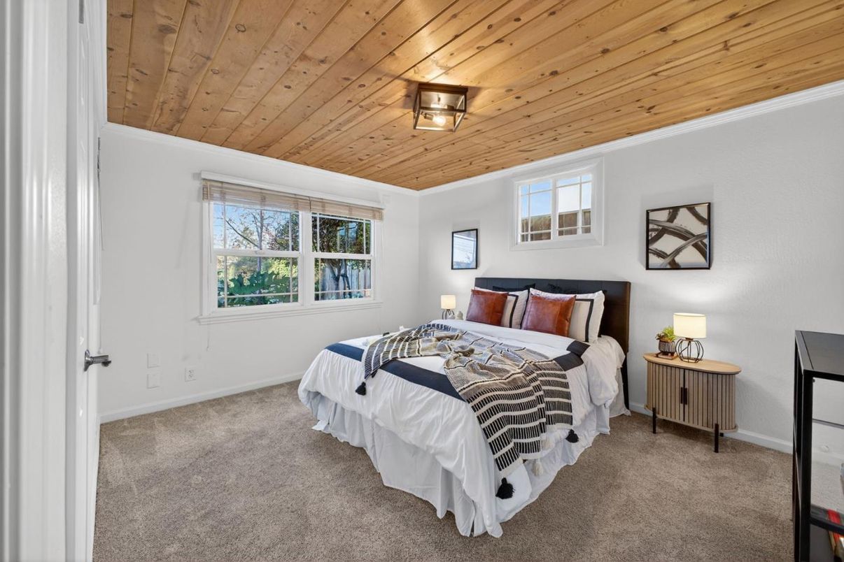 Bedroom, Interior, Wooden Ceilings