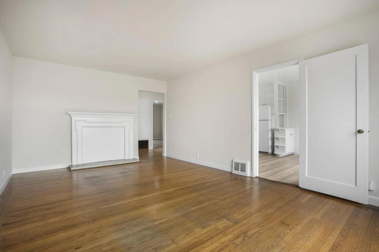 Empty room, Fireplace, Interior, Wood Texture Flooring