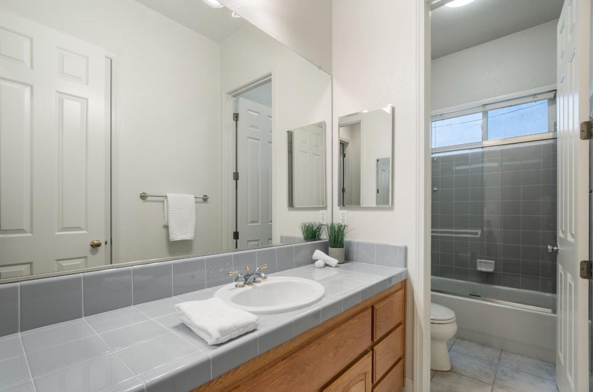 Bathroom, Glass Shower, Interior, Tile Countertops