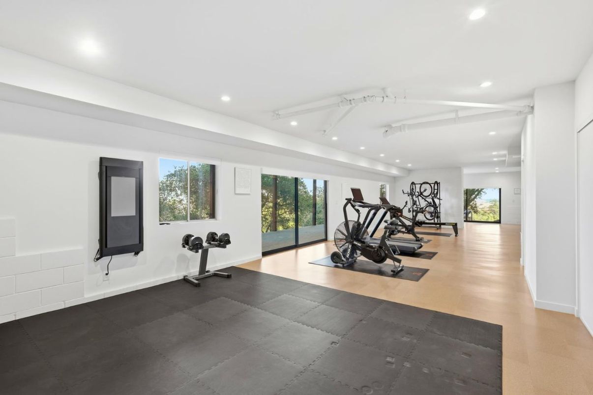 Fitness Equipment, Gym, Interior, Recessed Lighting