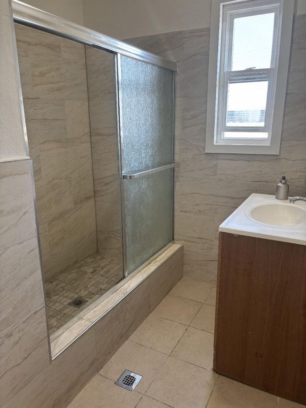 Bathroom, Glass Shower, Interior, Marble Walls