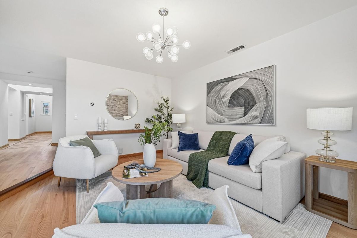 Interior, Living room, Pendant Lights, Wood Texture Flooring