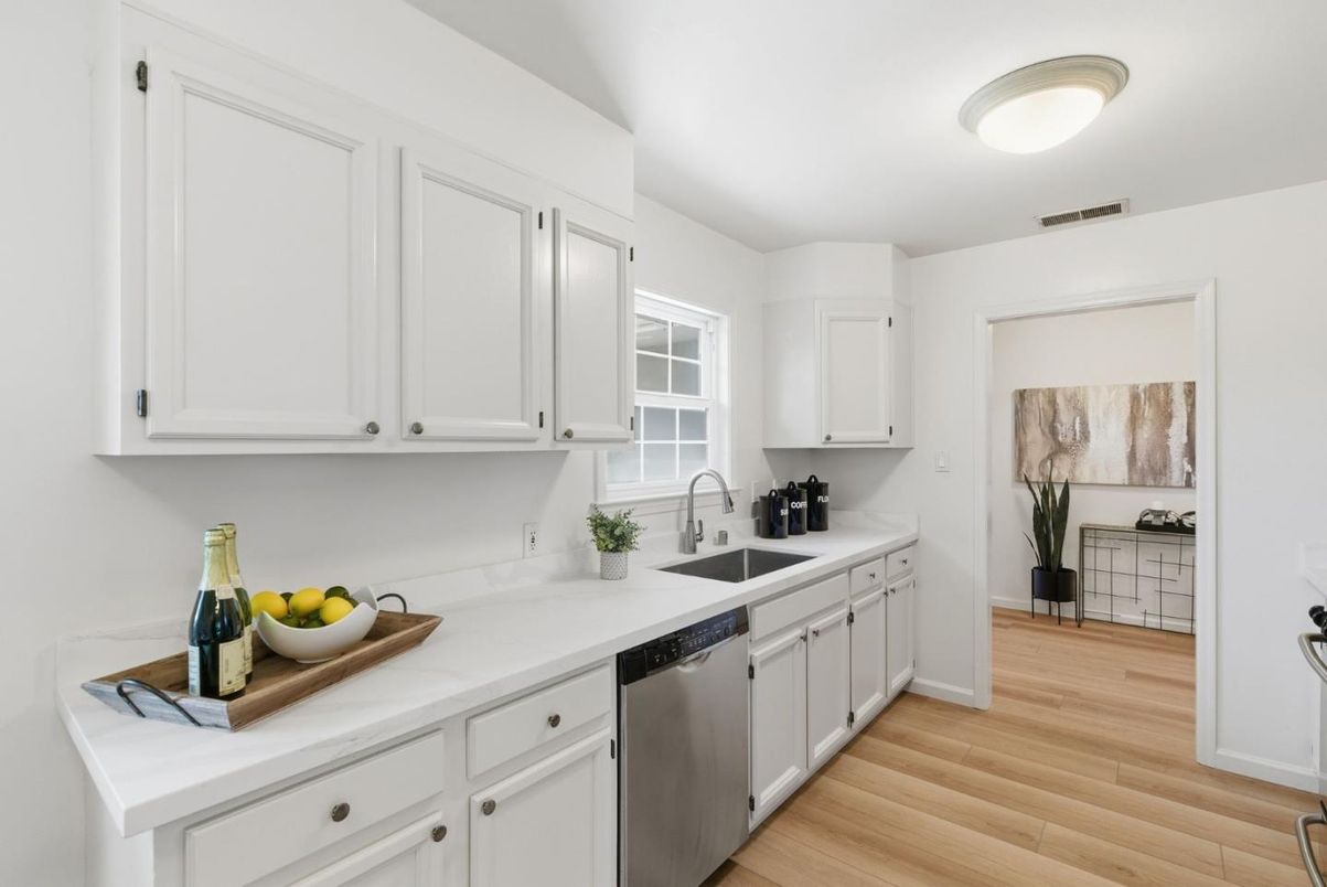 Interior, Kitchen, Wood Texture Flooring