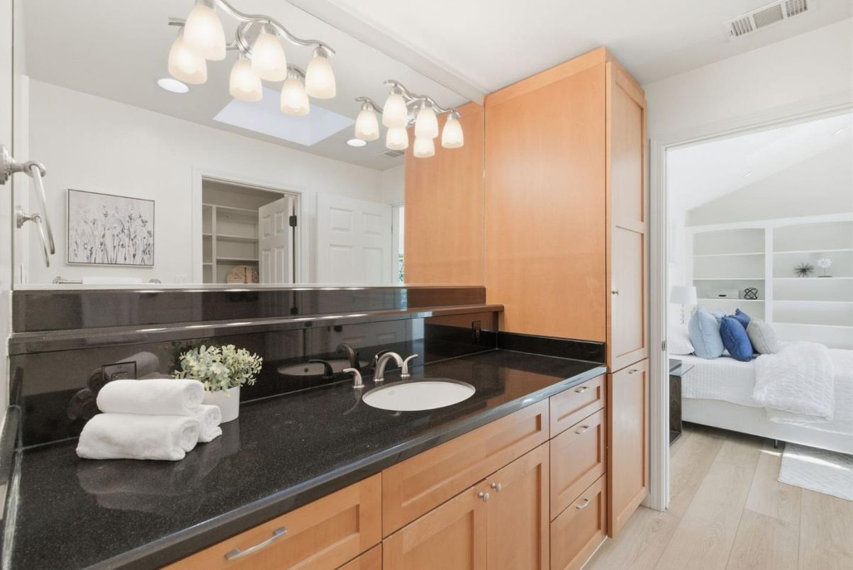Bathroom, Bedroom, Dual Sink Vanities, Interior, Wood Texture Flooring