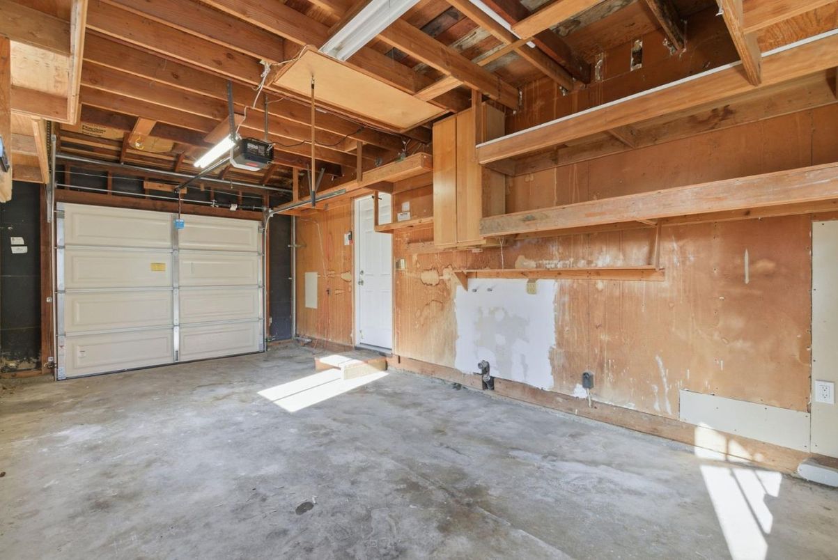 Garage, Interior, Wooden Beams, Wooden Ceilings, Wooden Walls