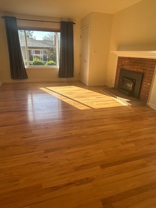 Empty room, Fireplace, Interior, Wood Texture Flooring