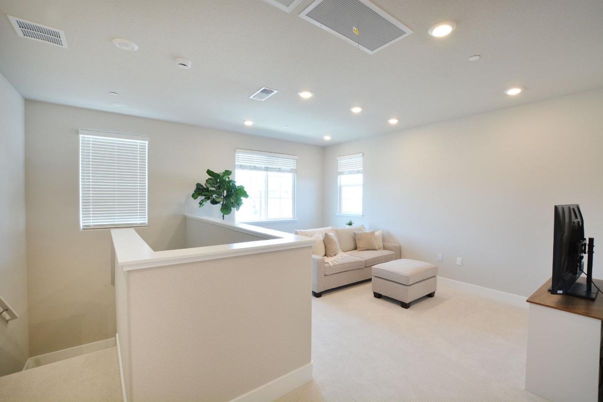 Interior, Living room, Recessed Lighting