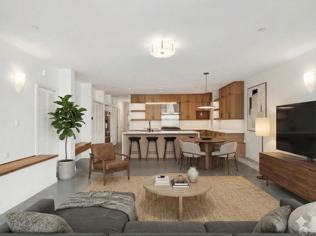 Dining room, Interior, Kitchen, Living room, Pendant Lights, Recessed Lighting, Stainless Steel Appliances