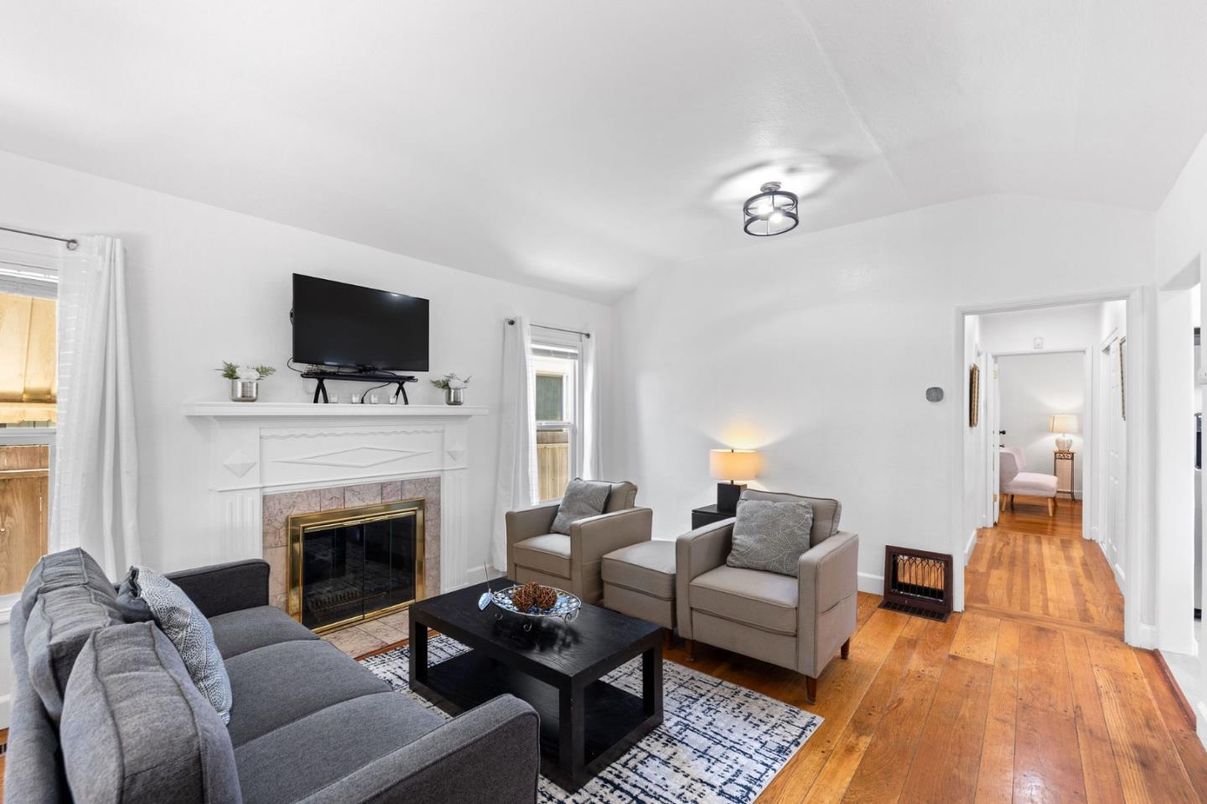 Fireplace, Interior, Living room, Wood Texture Flooring