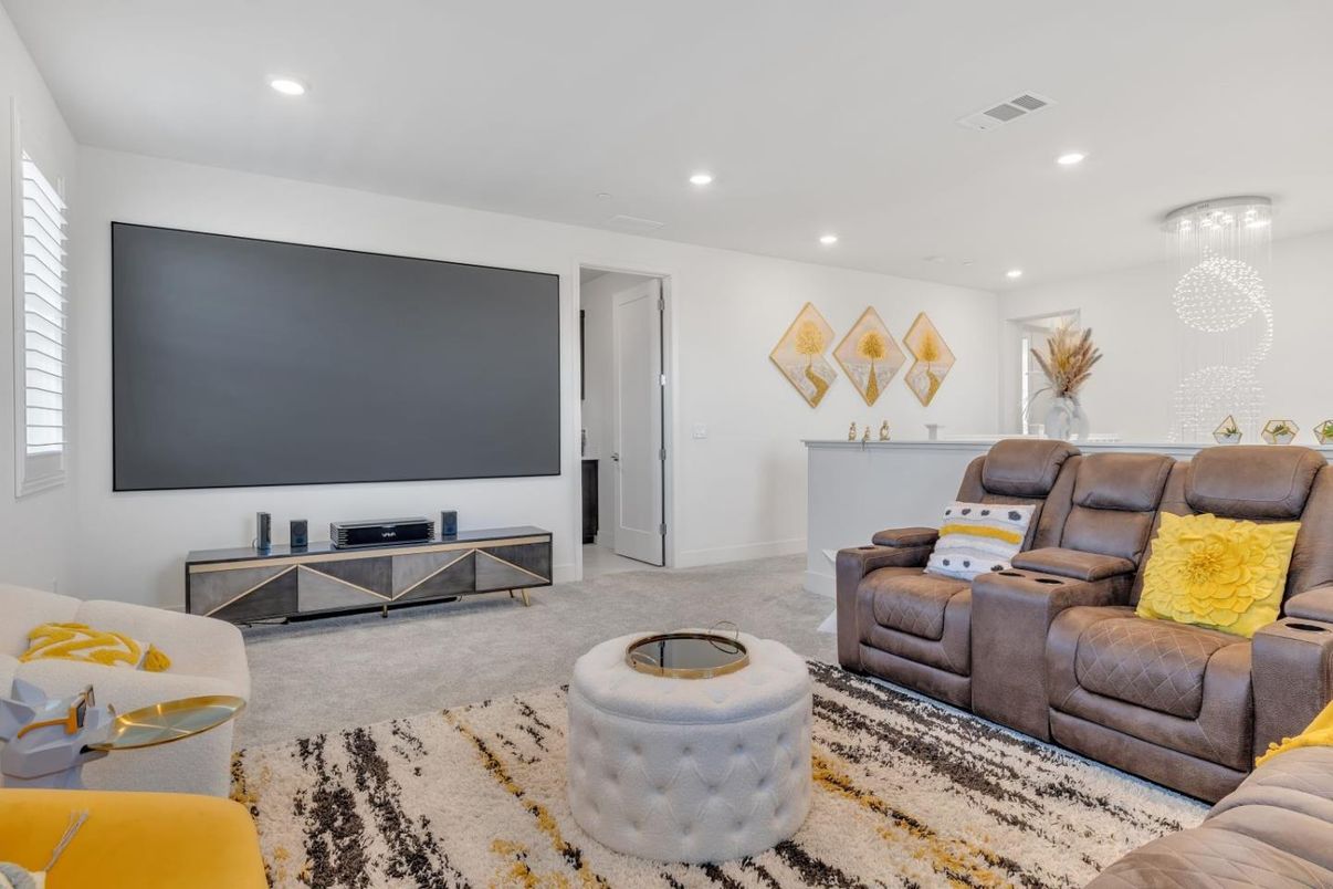 Home Theatre Room, Interior, Living room, Recessed Lighting, Theatre Room