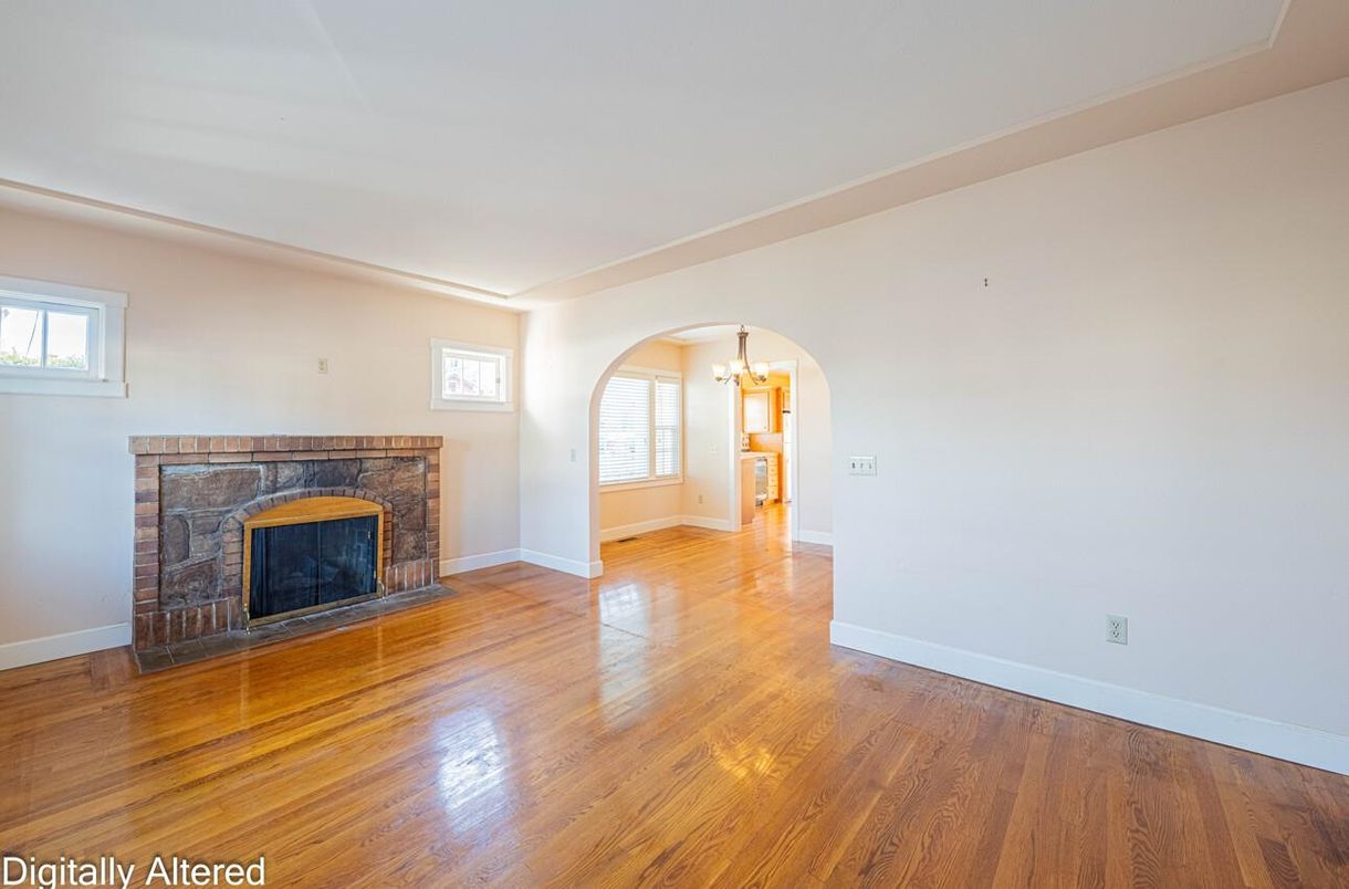 Empty room, Fireplace, Interior, Wood Texture Flooring
