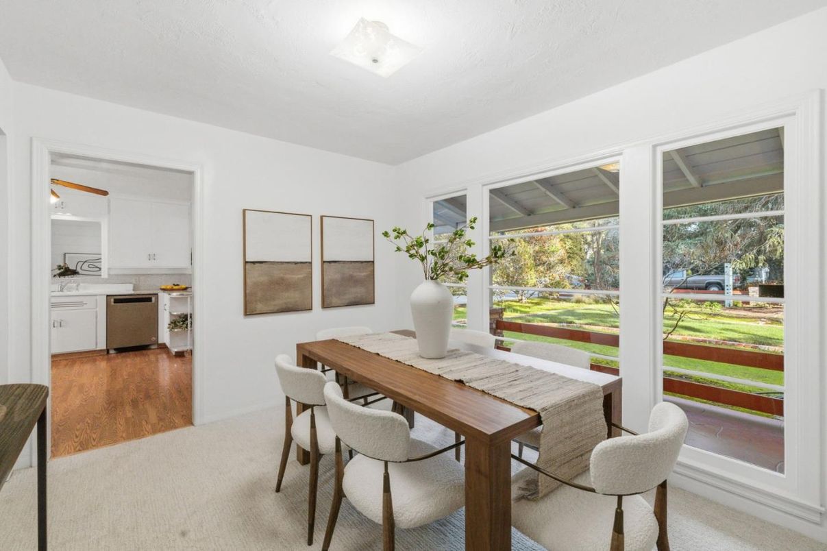 Dining room, Interior, Wood Texture Flooring