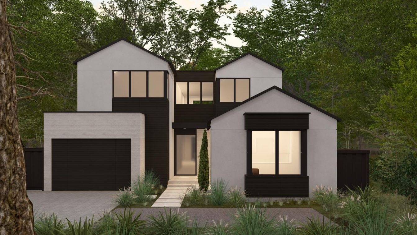 Attached, Exterior, Facade, Modern