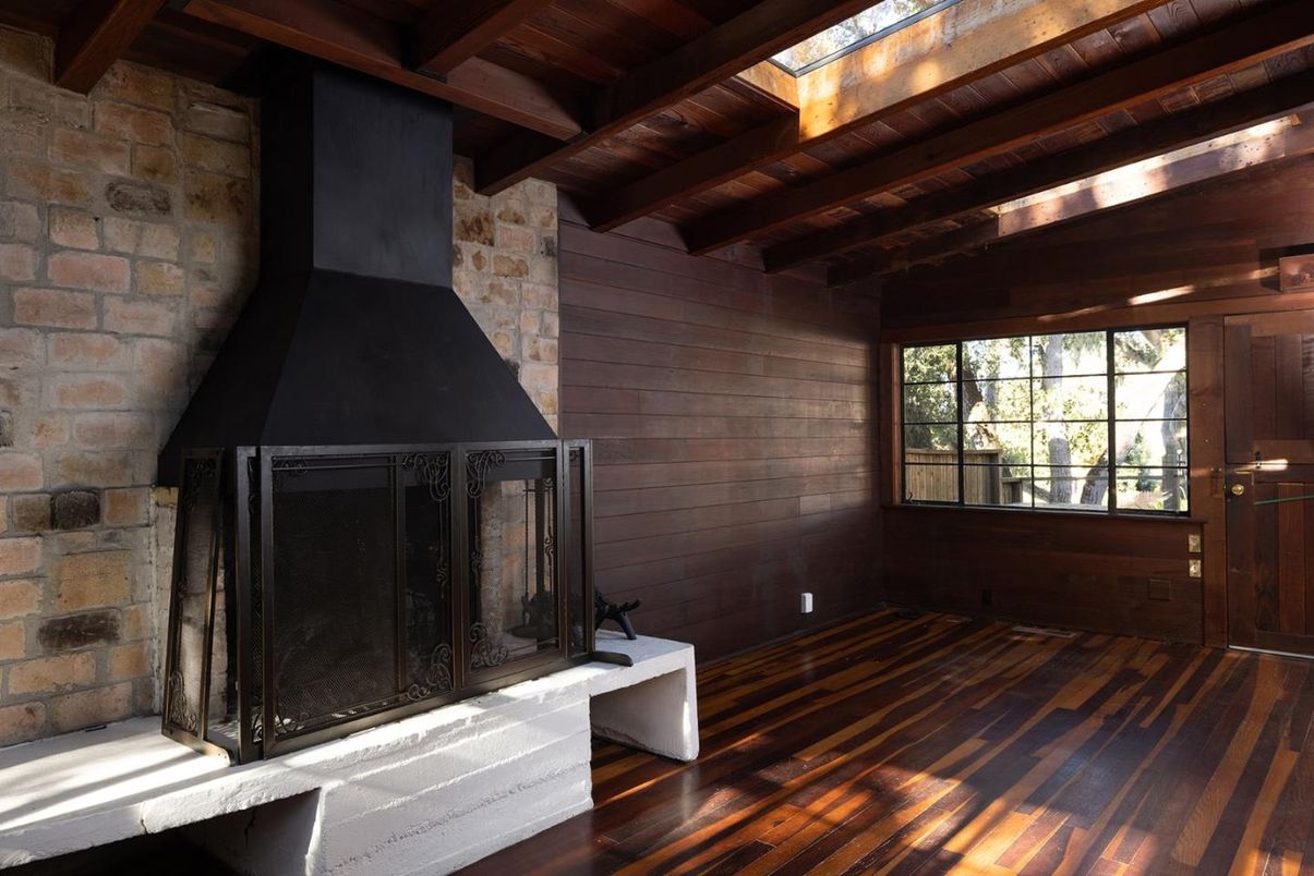 Fireplace, Interior, Stone Walls, Wooden Beams, Wooden Ceilings, Wood Texture Flooring, Wooden Walls