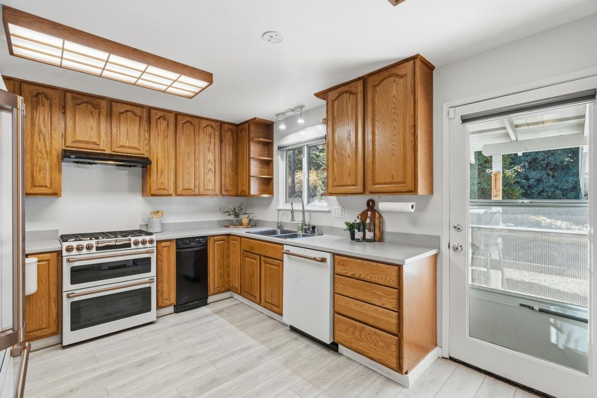 Interior, Kitchen, Wood Texture Flooring